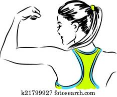 stosowność, kobieta, illustra