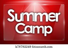 Summer Camp word in colored rectangles background Summer Camp word in colored rectangles background