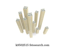 Large stocks of dollars.