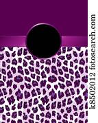 Purple Leopard Print with Ribbon and Rosette Purple Leopard Print with Ribbon and Rosette