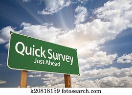 Quick Survey Green Road Sign Quick Survey Green Road Sign