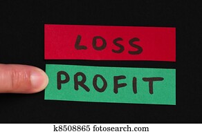 verlust, und, gewinn, text, empfängnis