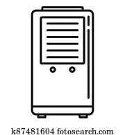Air conditioner stand icon, outline style Air conditioner stand icon, outline style
