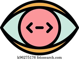 Code in the eye icon color outline vector