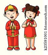 greeting couple for chinese 