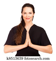 Peaceful female massage therapist Peaceful female massage therapist
