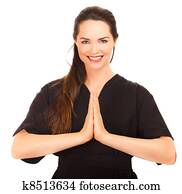 Portrait of beautiful massage therapist Portrait of beautiful massage therapist