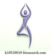 Yoga tree pose person orchid color. Yoga tree pose person orchid color.