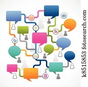 社會, 媒介, 圖像, 人們, 由于, 演說, 氣泡