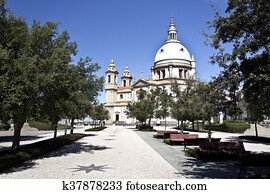 braga, vista, de, a, santuário, de, sameiro