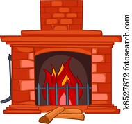 Cartoon Home Fireplace Cartoon Home Fireplace