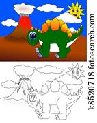 Dinosaur - coloring book Dinosaur - coloring book