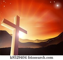 Easter cross concept Easter cross concept