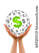 Hands holding a Dollar Sphere
