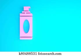 Pink Shaving gel foam icon isolated on blue background. Shaving cream. Minimalism concept. 3d illustration 3D render Pink Shaving gel foam icon isolated on blue background. Shaving cream. Minimalism concept. 3d illustration 3D render