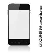 Smart Phone With Blank Screen Isolated Smart Phone With Blank Screen Isolated