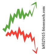 stock market index arrow stock market index arrow