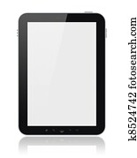 Tablet Computer With Blank Screen Isolated