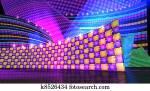 The disco stage set checker c The disco stage set checker c