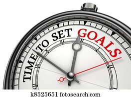 time to set goals concept clock time to set goals concept clock