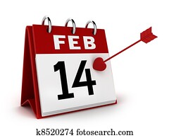 Valentine's Day Calendar Valentine's Day Calendar