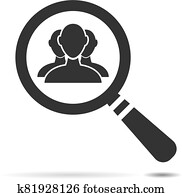 דירה, חפש, איקון, עם, משתמש, קבץ, אנשים