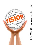 ידיים, להחזיק, a, ראיה, כדור