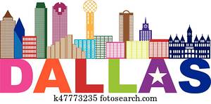 dallas, horizonts, vientuļš, zvaigzne, temats, iegansts, ilustrācija