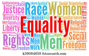 Equality word cloud concept