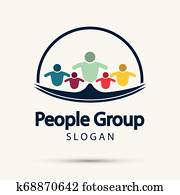 Group of five people. Teamwork meeting. people are meeting in the room.