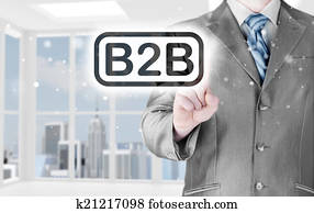 hombre de negocios, señalar con el dedo hacerlo/serlo, palabra, b2b