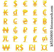 rozmaznaný, currency symbols