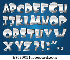 Silver alphabet Silver alphabet