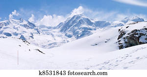 Snow Mountain Range Landscape Snow Mountain Range Landscape