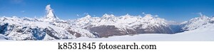 Snow Mountain Range Matterhorn Snow Mountain Range Matterhorn