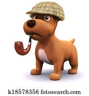 3d Detective dog 3d Detective dog