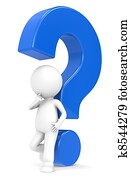 Blue question mark 