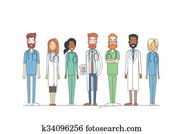 gesellschaft, mittler, doktoren, mannschaft- arbeit, dünne linie gesellschaft, mittler, doktoren, mannschaft- arbeit, dünne linie
