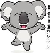 Happy koala jumping Happy koala jumping