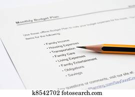 mensal, orçamento, plano