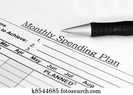 Monthly spending plan