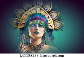 Peacock Fantasy, 3d CG Peacock Fantasy, 3d CG