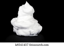 Shaving cream on black Shaving cream on black