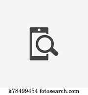 smartphone, חפש, איקון