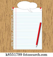 Blank paper sheet with pencil 