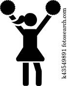 Cheerleader pictogram Cheerleader pictogram