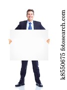 glücklich, hübsch, businessman.