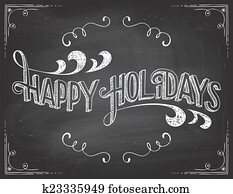Happy Holidays chalkboard Happy Holidays chalkboard