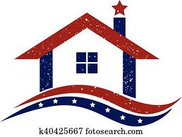 Logo patriotic house Logo patriotic house