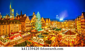 크리스마스, 시장, 에서, 프랑크푸르트